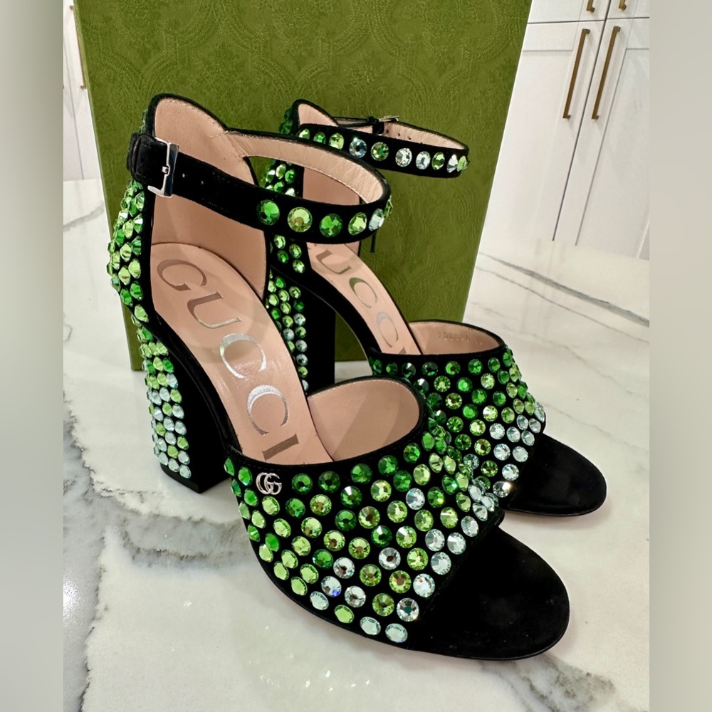 Gucci Crystal Embellished Sandals